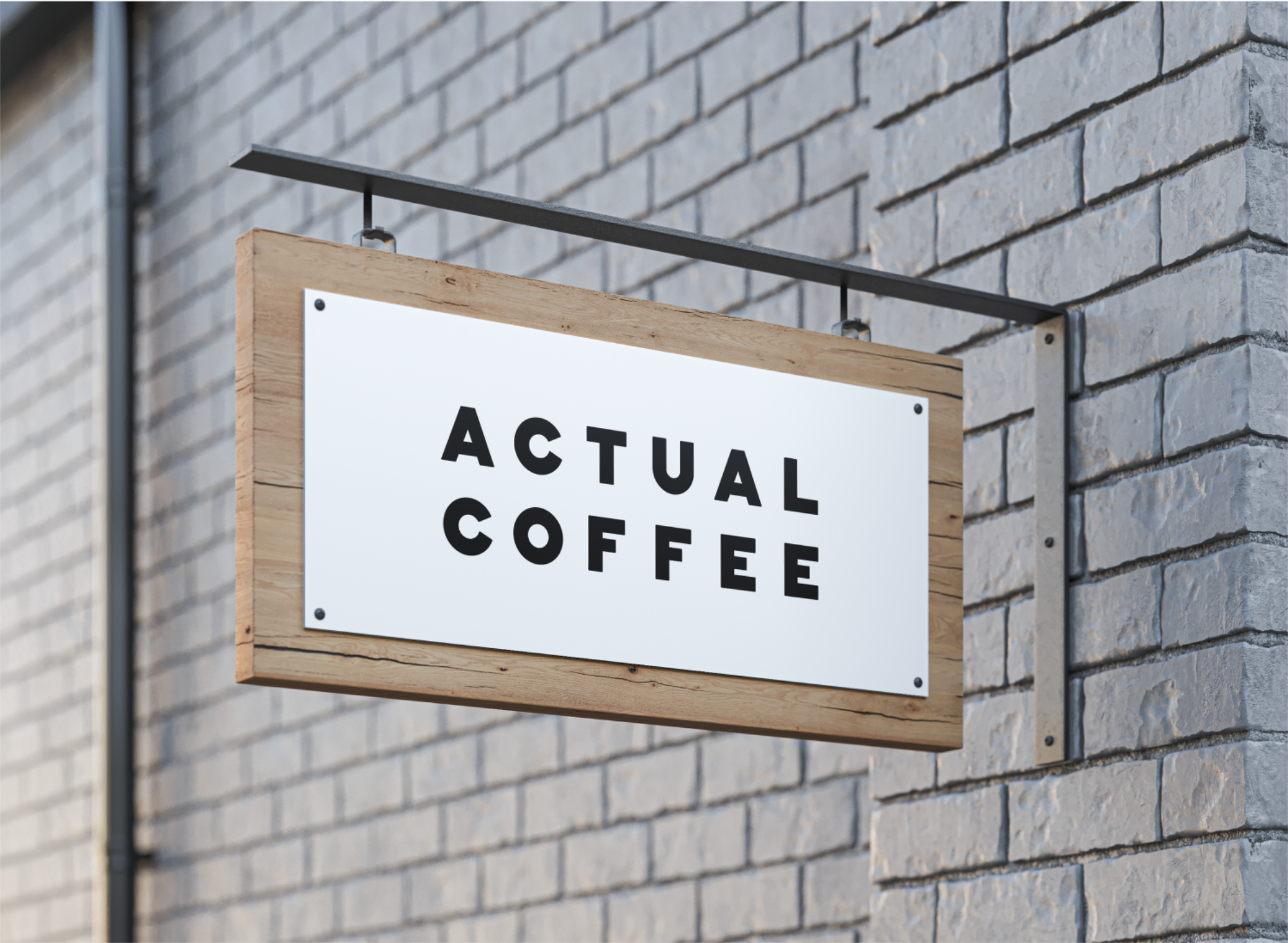 Actual Coffee storefront signage